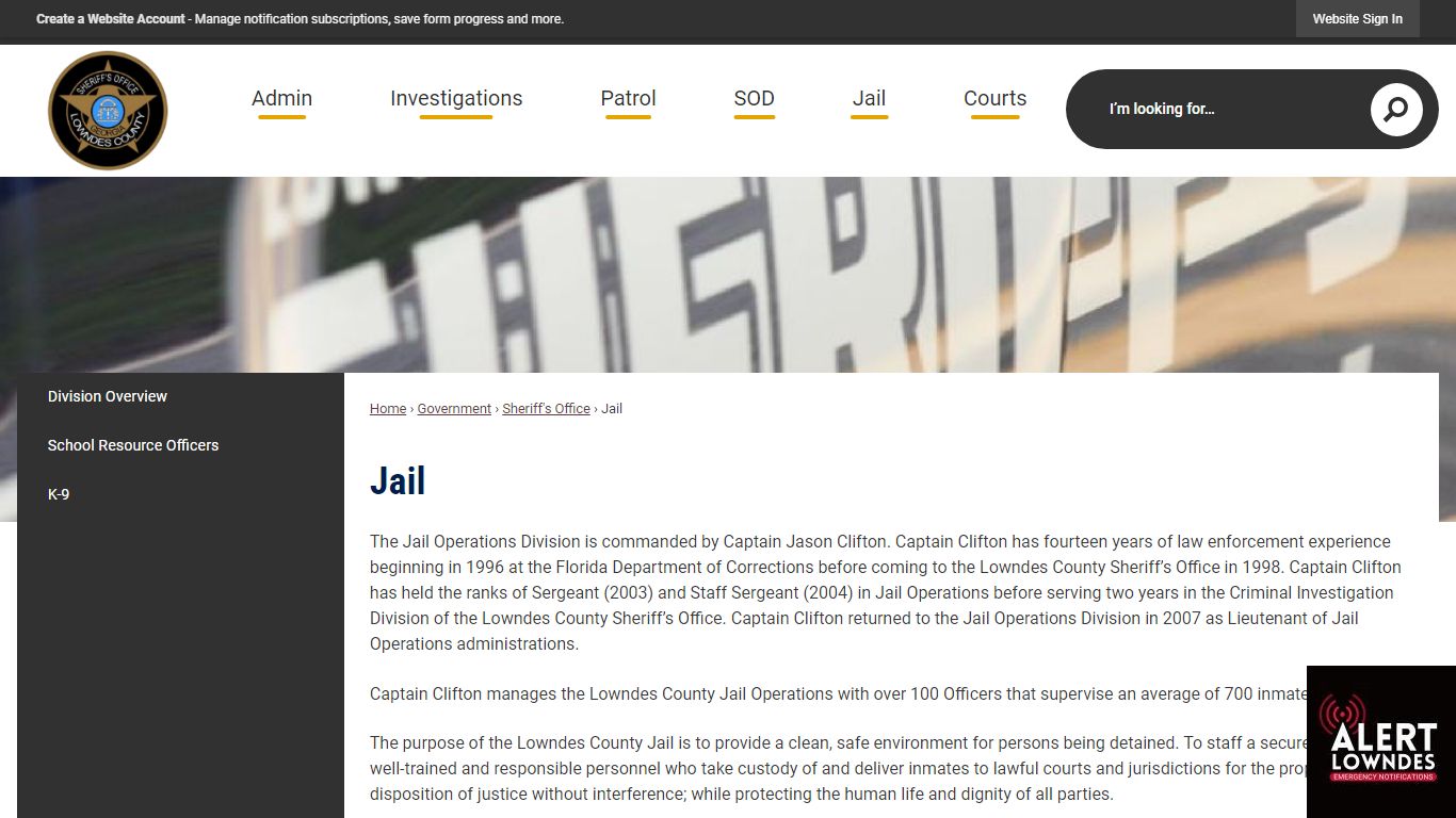 Jail | Lowndes County, GA - Official Website