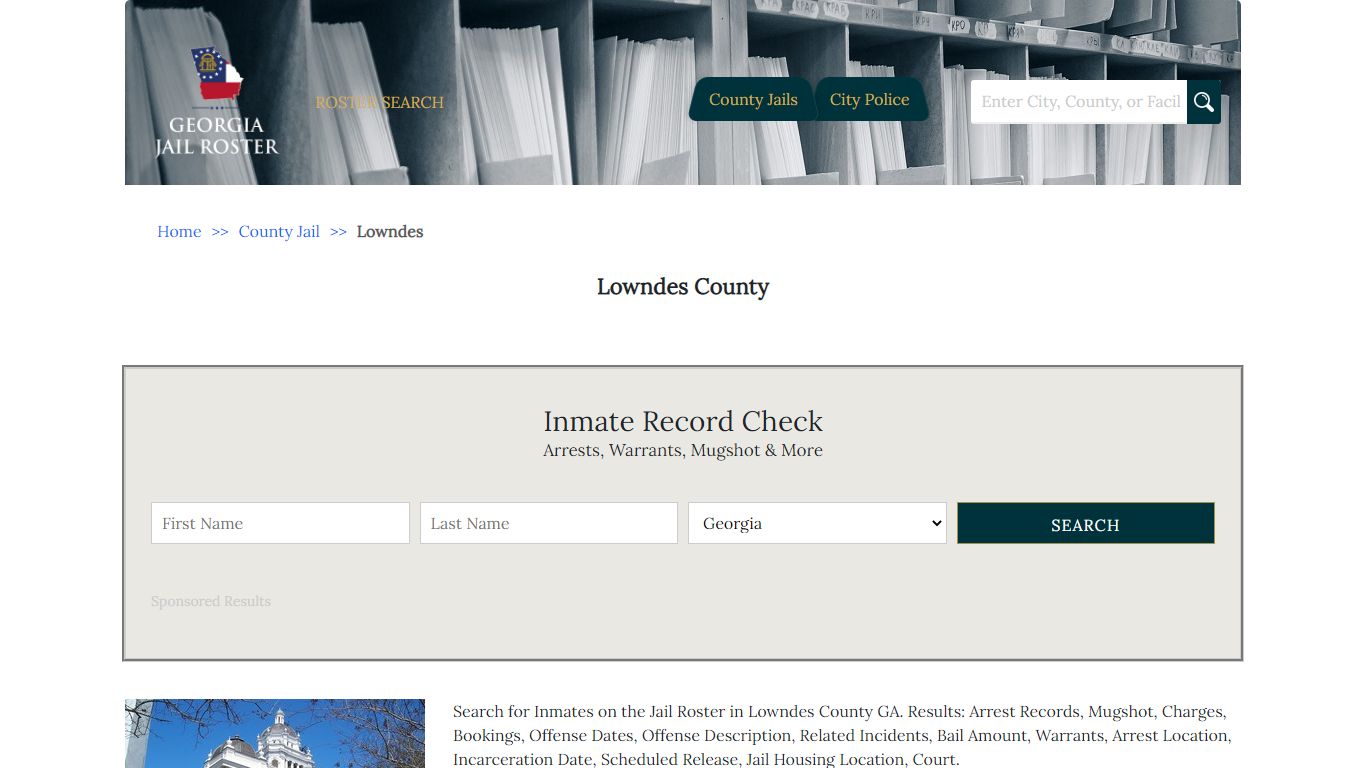 Lowndes County - Georgia Jail Inmate Search